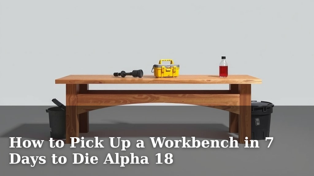 How to Pick Up a Workbench in 7 Days to Die Alpha 18
