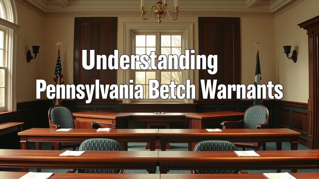Understanding Pennsylvania Bench Warrants