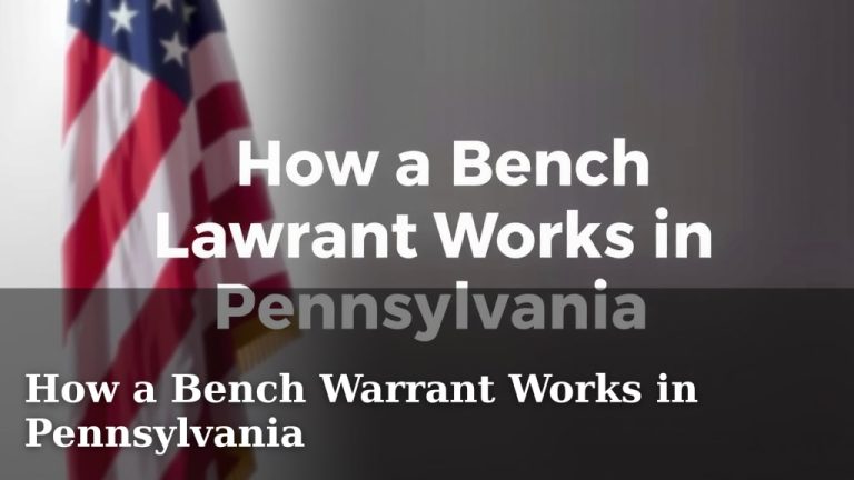 How a Bench Warrant Works in Pennsylvania