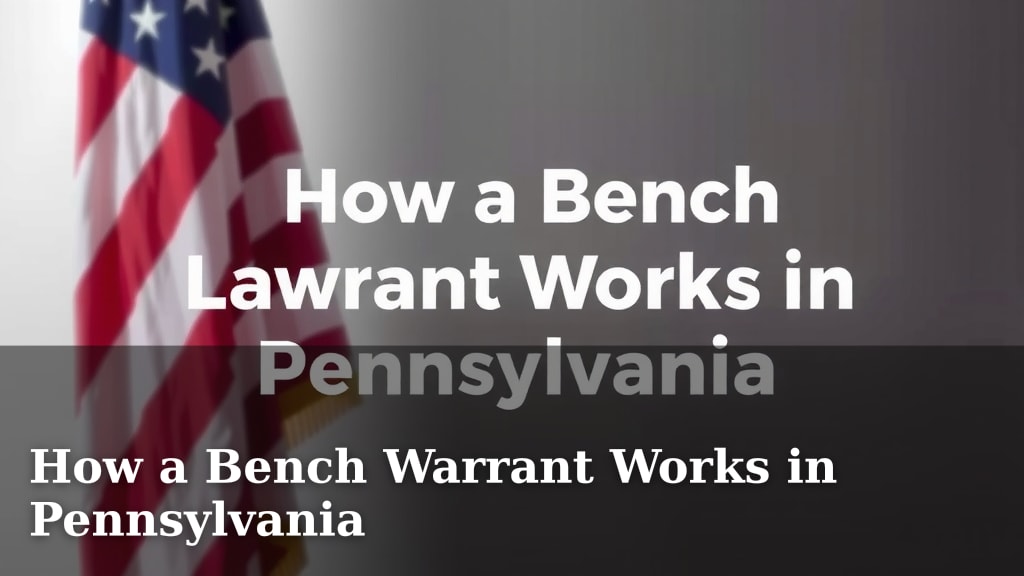 How a Bench Warrant Works in Pennsylvania