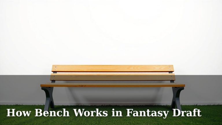 How Bench Works in Fantasy Draft