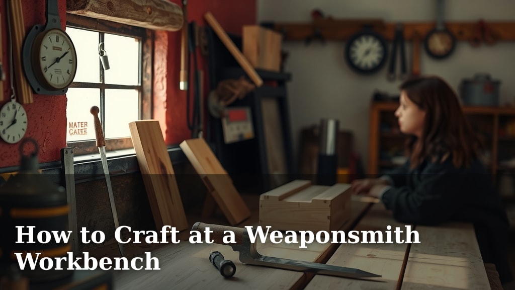 How to Craft at a Weaponsmith Workbench
