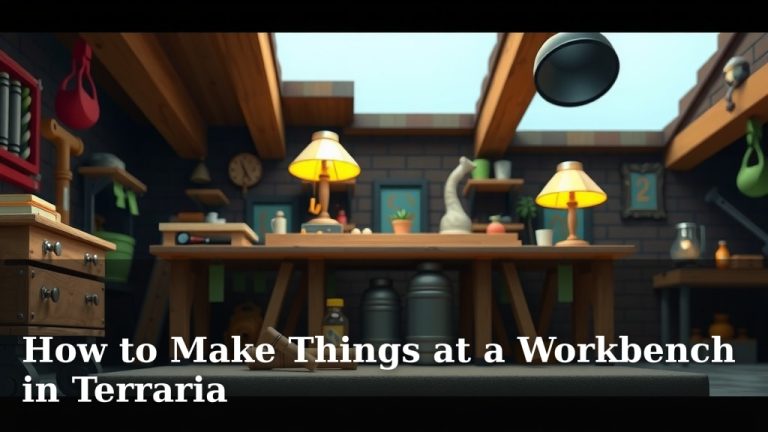 How to Make Things at a Workbench in Terraria