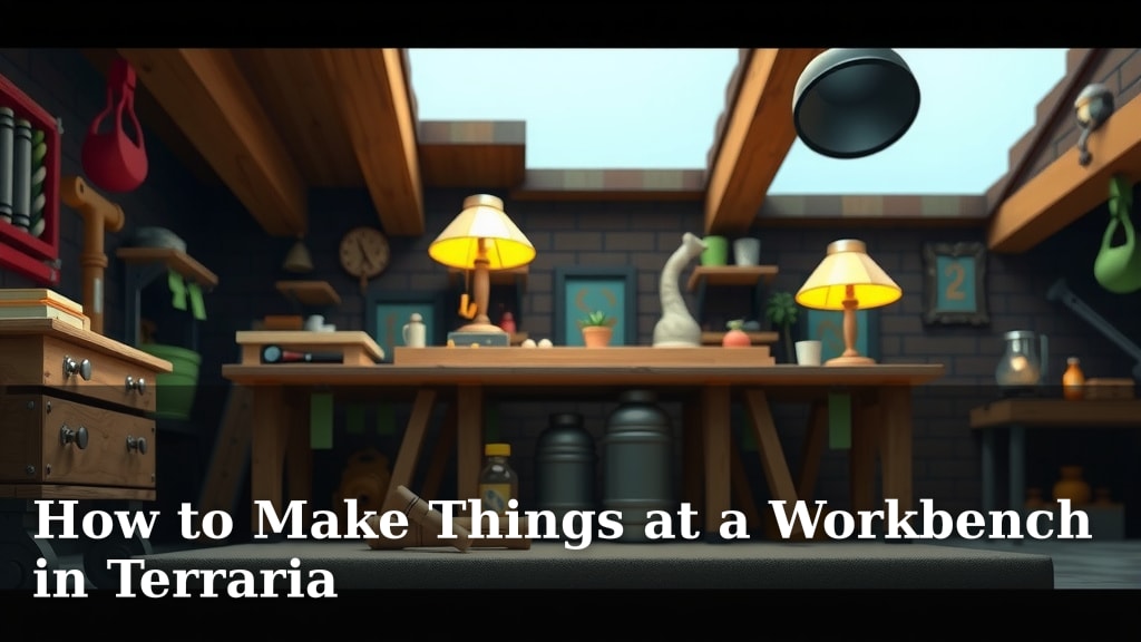 How to Make Things at a Workbench in Terraria