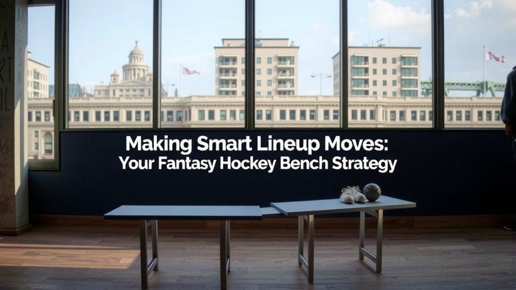 Making Smart Lineup Moves: Your Fantasy Hockey Bench Strategy