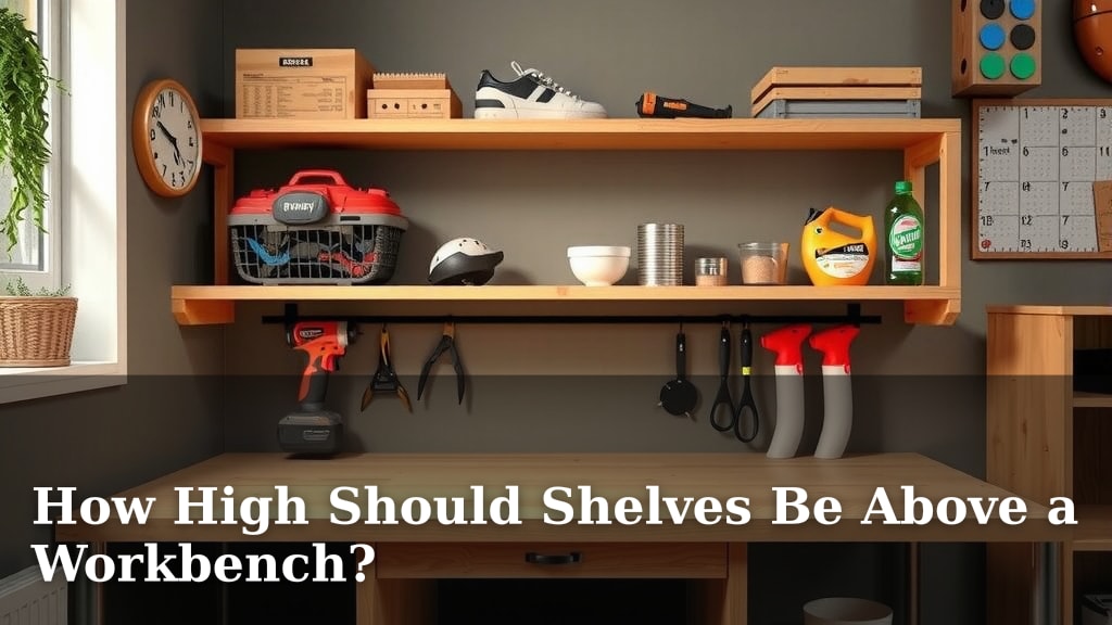 How High Should Shelves Be Above a Workbench?