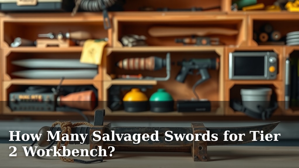 How Many Salvaged Swords for Tier 2 Workbench?