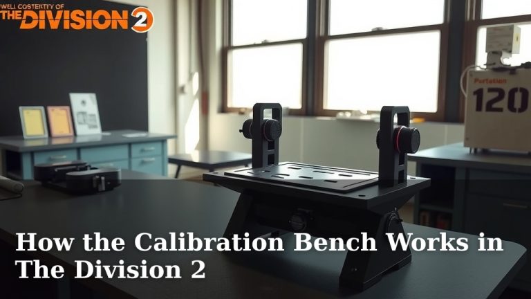 How the Calibration Bench Works in The Division 2